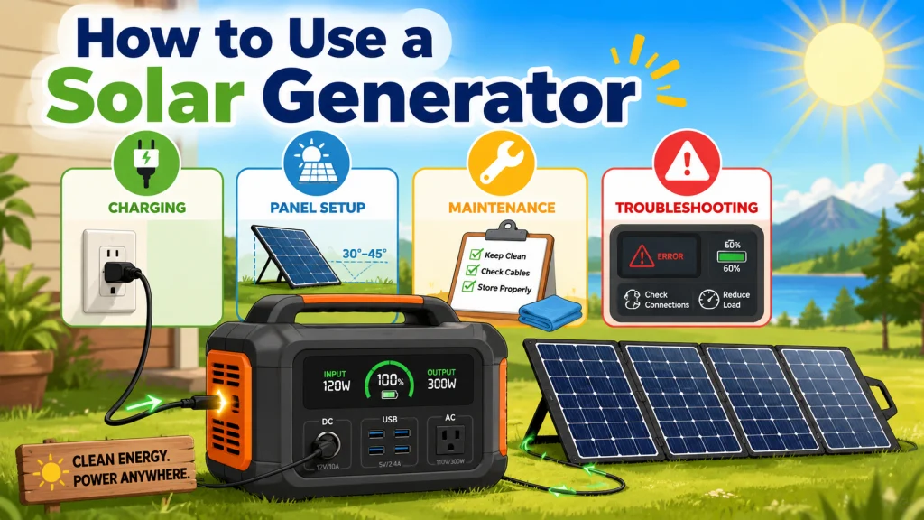 How To Use A Solar Generator