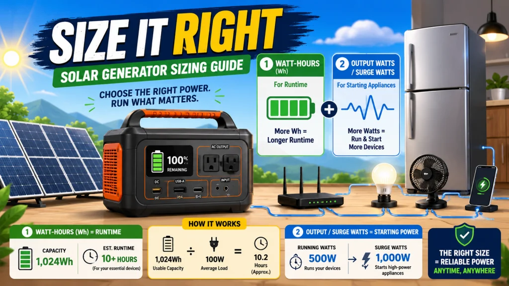 How To Size A Solar Generator