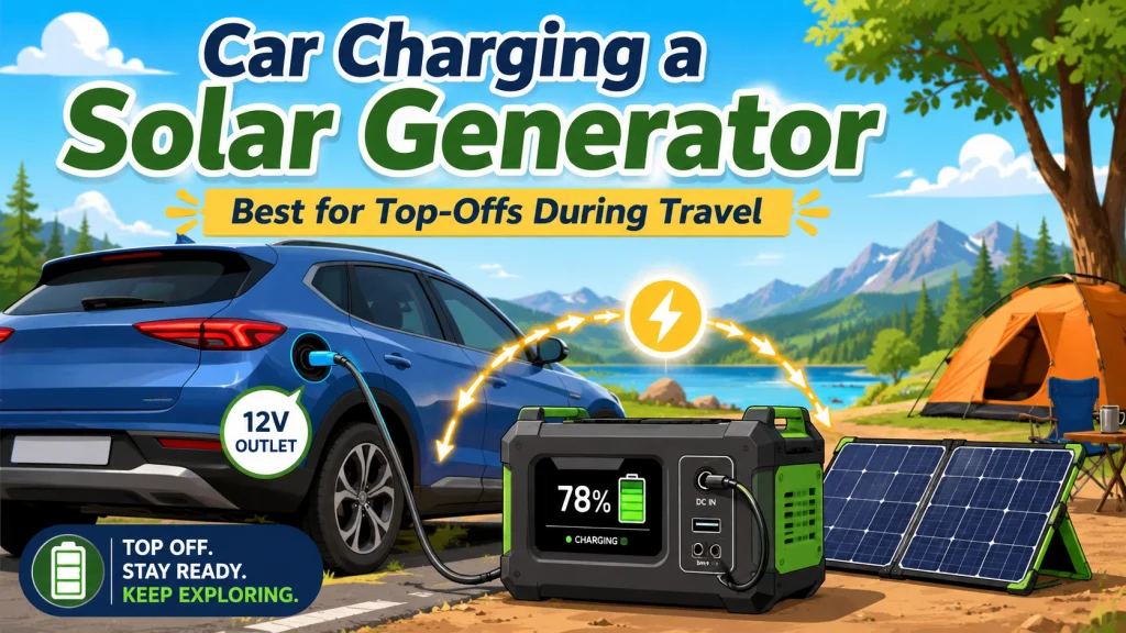 Solar Generator Car Charging