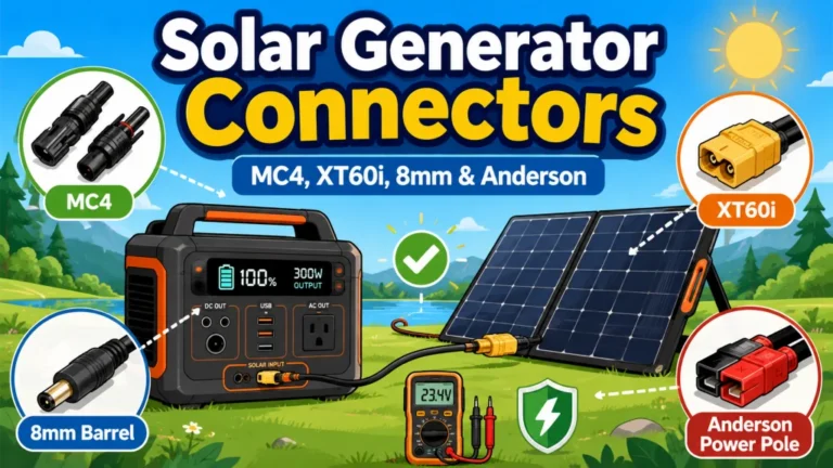 Solar Generator Panel Connectors Explained: MC4, XT60, 8mm, Anderson. What You Have and What You Need