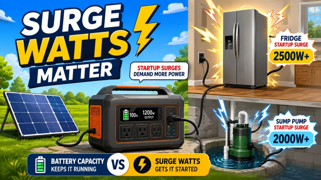 Solar Generator Surge Watts Sizing