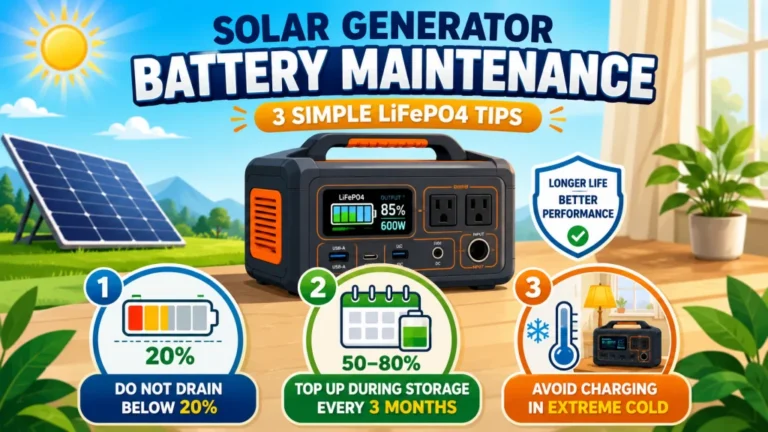 Solar Generator Battery Maintenance: The Only 3 Things You Actually Need to Do