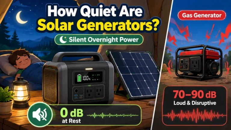 How Quiet Are Solar Generators? The dB Numbers and What They Mean for Overnight Use