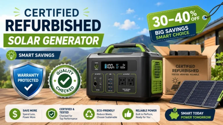 Best Refurbished Solar Generator: How to Get Twice the Wh for the Same Money If You Know Where to Look