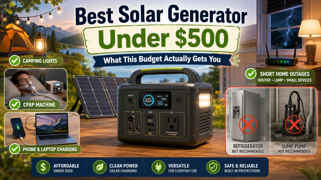 Best Solar Generator Under 500 Dollars