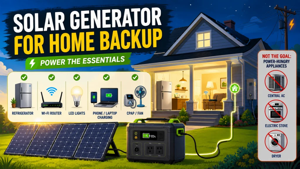 Can A Solar Generator Power A House