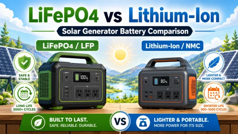 LiFePO4 vs Lithium-Ion Solar Generator: Why Battery Chemistry Is the Only Spec That Determines Lifespan