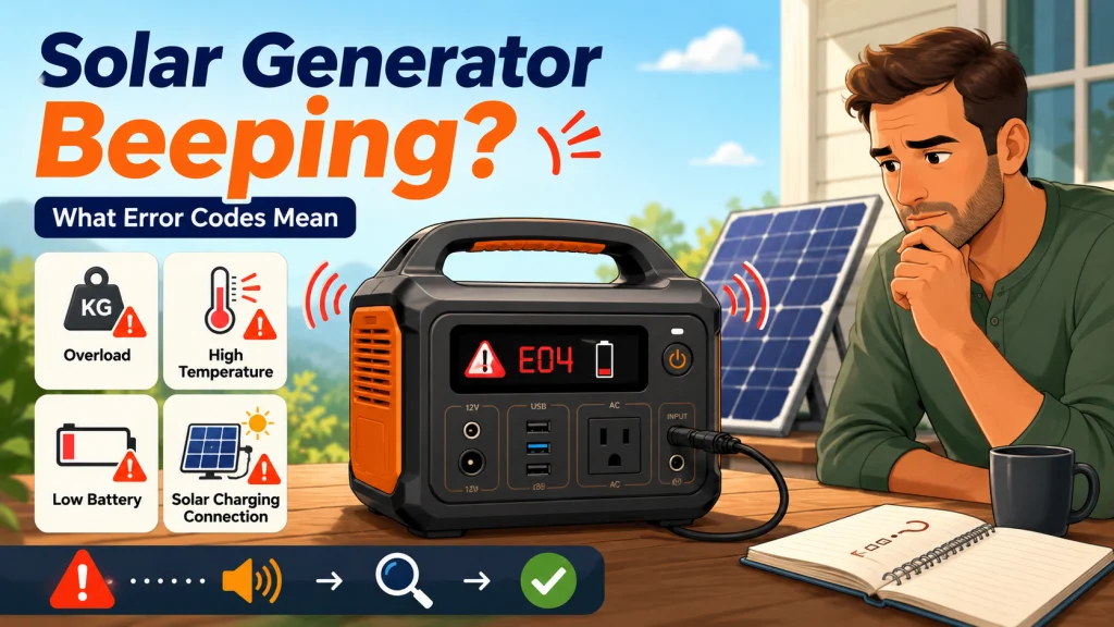 Solar Generator Beeping Error Codes