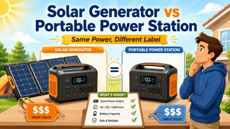 Solar Generator vs Portable Power Station: The Naming Confusion That Is Costing Buyers Money