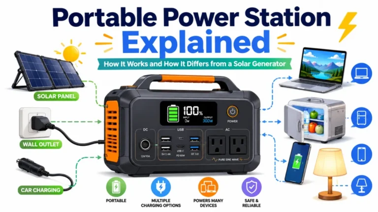 What Is a Portable Power Station? (And How Is It Different From a Solar Generator)