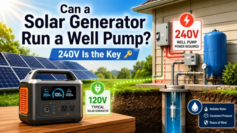 Best Solar Generator for Well Pump: The 240-Volt Problem That Disqualifies 95% of Solar Generators